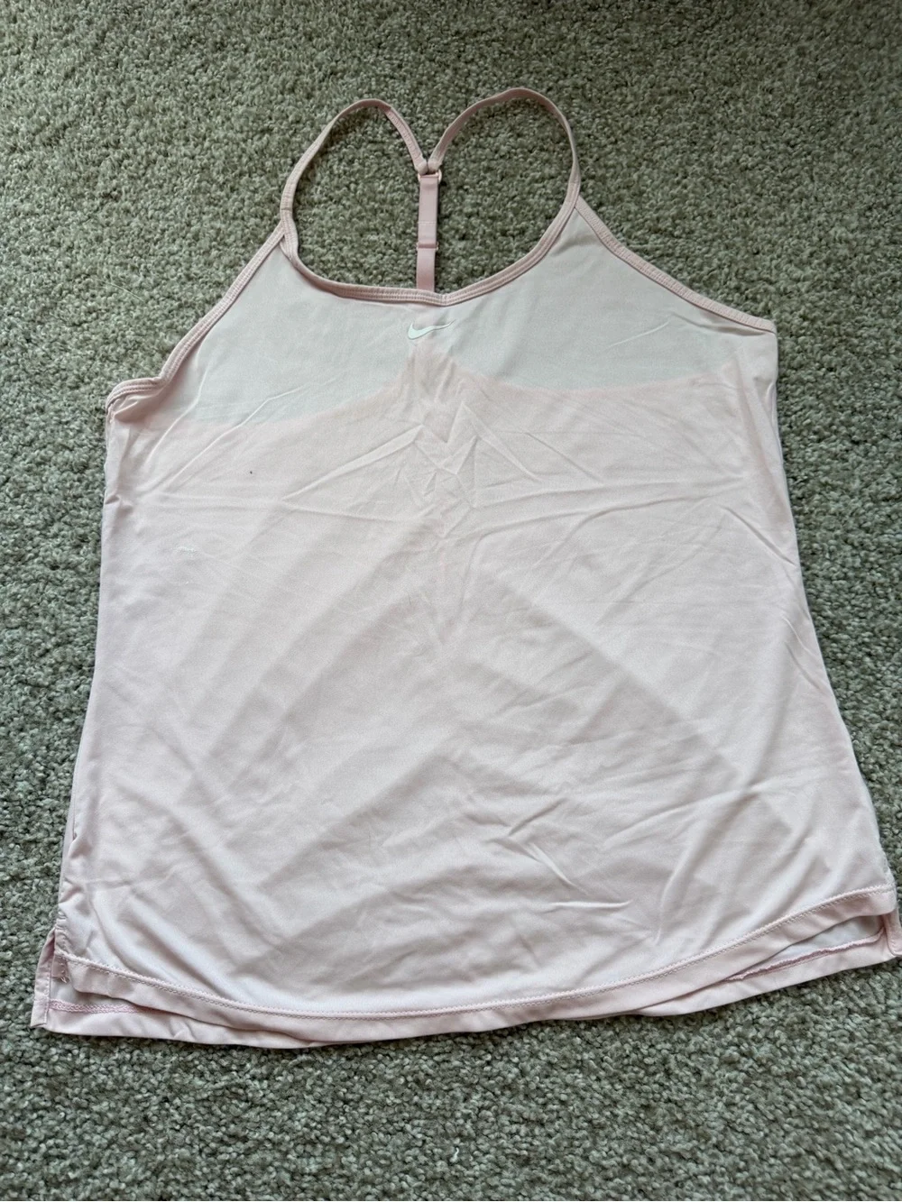 Nike Women’s Pale Pink Adjustable-Strap Tank Top
